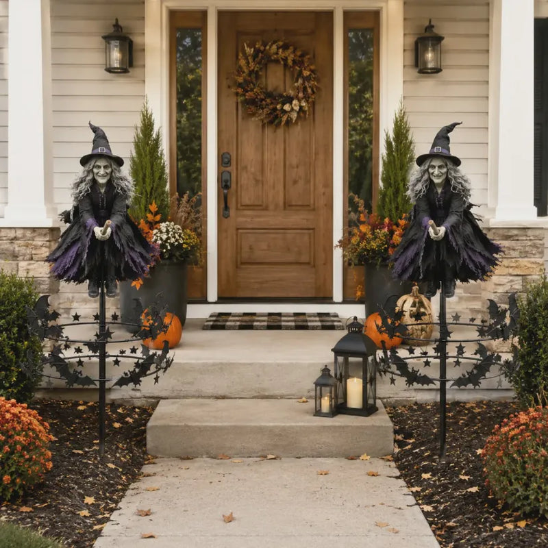 Flying Witch Halloween Wind Spinner – ✨ A Little Magic for Your Garden.