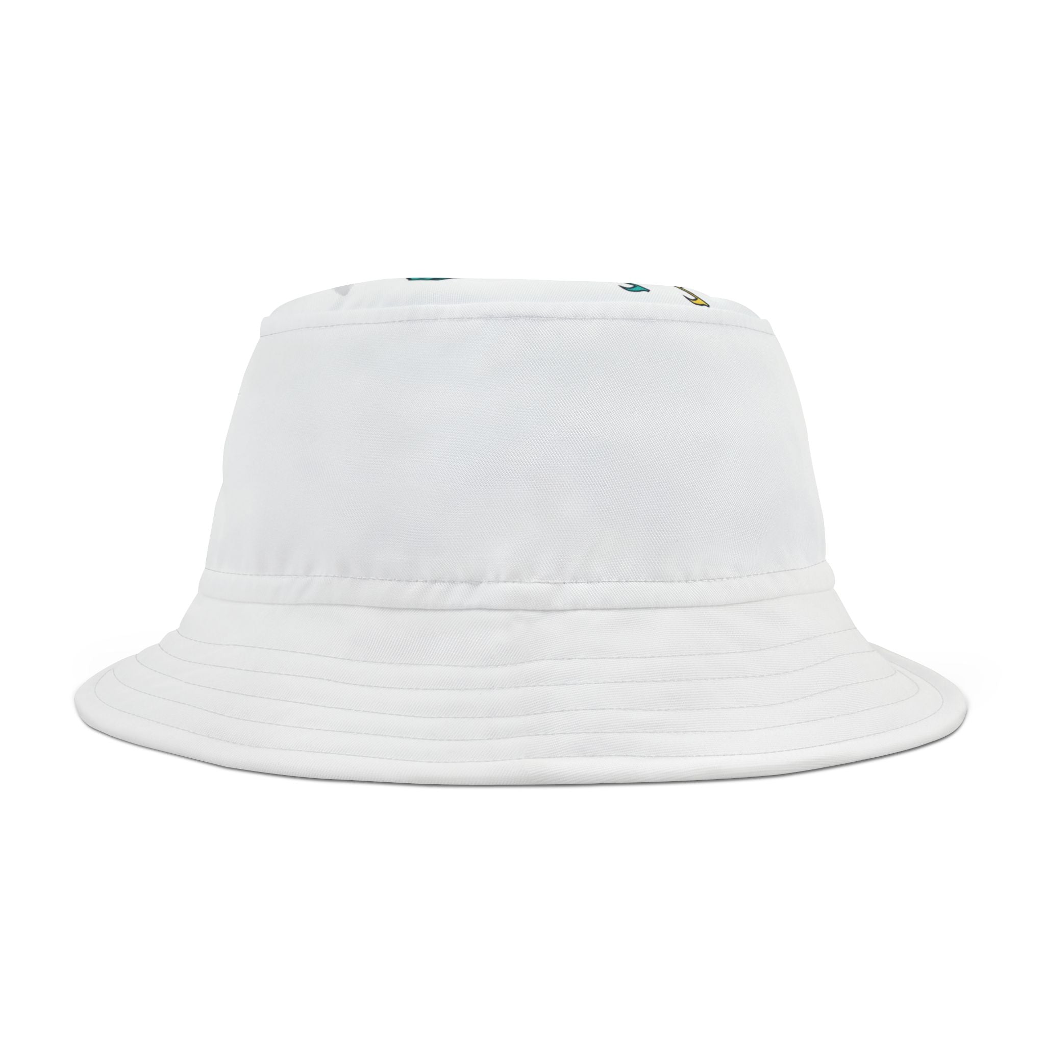 Bucket Hat — Classic White All-Over Print Sun Hat