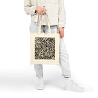 Zebra Print Canvas Tote Bag — Eco-Friendly Animal Pattern Market Tote