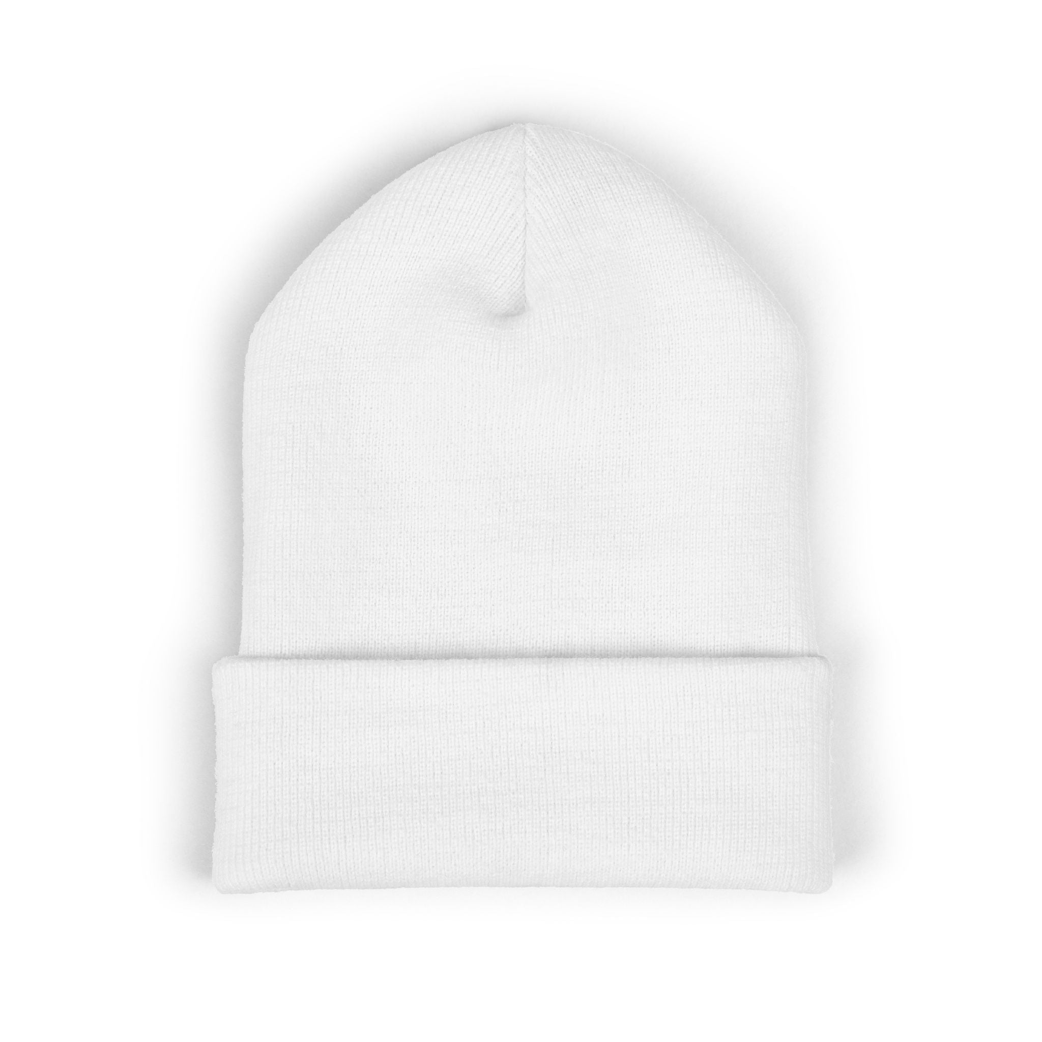 Hello World Embroidered Beanie — Classic Cuffed Knit Hat