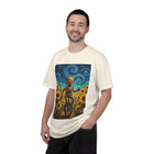 Robot in Sunflowers T-Shirt — Whimsical Vintage Robot Unicycle Art Tee