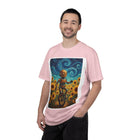 Robot in Sunflowers T-Shirt — Whimsical Vintage Robot Unicycle Art Tee