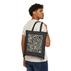 Zebra Print Canvas Tote Bag — Eco-Friendly Animal Pattern Market Tote