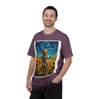 Robot in Sunflowers T-Shirt — Whimsical Vintage Robot Unicycle Art Tee