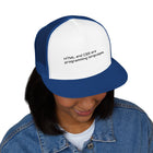Trucker Cap — 'Metal and Code Are Programming Languages' Embroidered Mesh Hat
