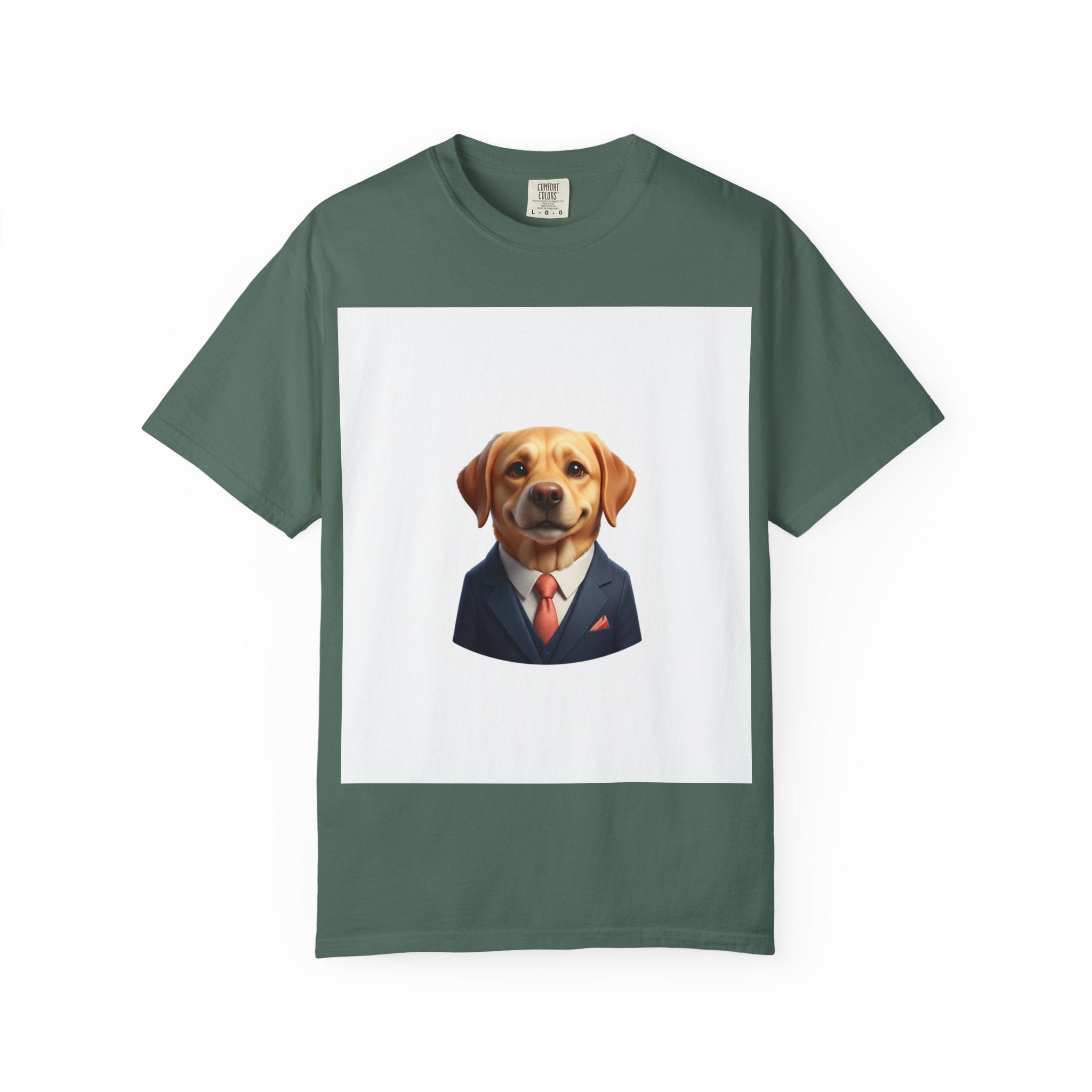 Dog in a Suit T-Shirt — Funny Labrador Portrait Tee