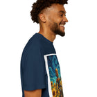Robot in Sunflowers T-Shirt — Whimsical Vintage Robot Unicycle Art Tee
