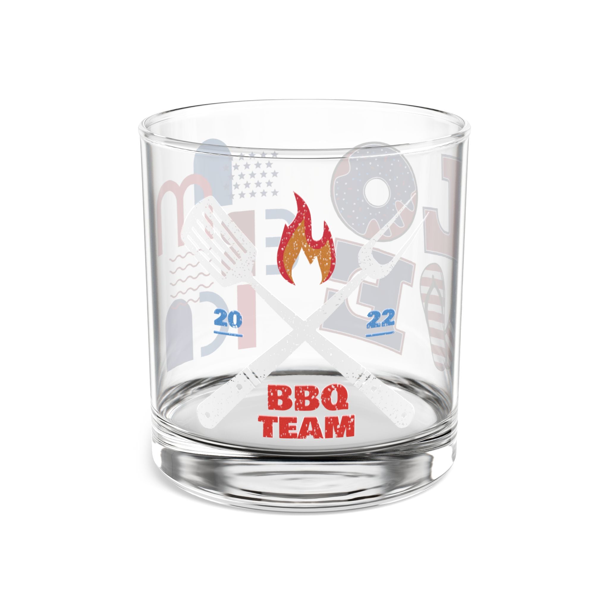 BBQ Team 10oz Rocks Glass — Grilling Party Whiskey Tumbler