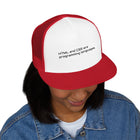 Trucker Cap — 'Metal and Code Are Programming Languages' Embroidered Mesh Hat