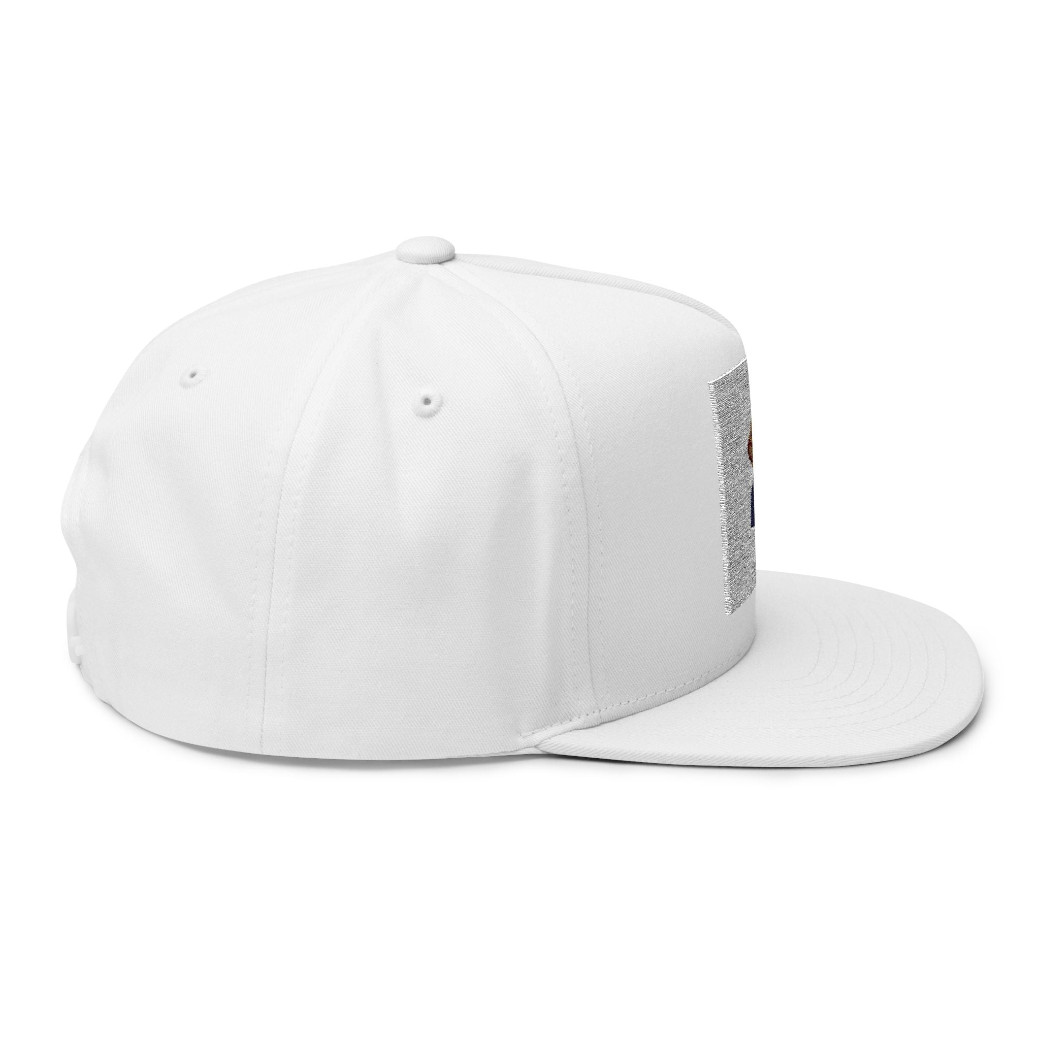 Embroidered Labrador in Blazer Flat Bill Cap — Cute Dog Snapback Hat