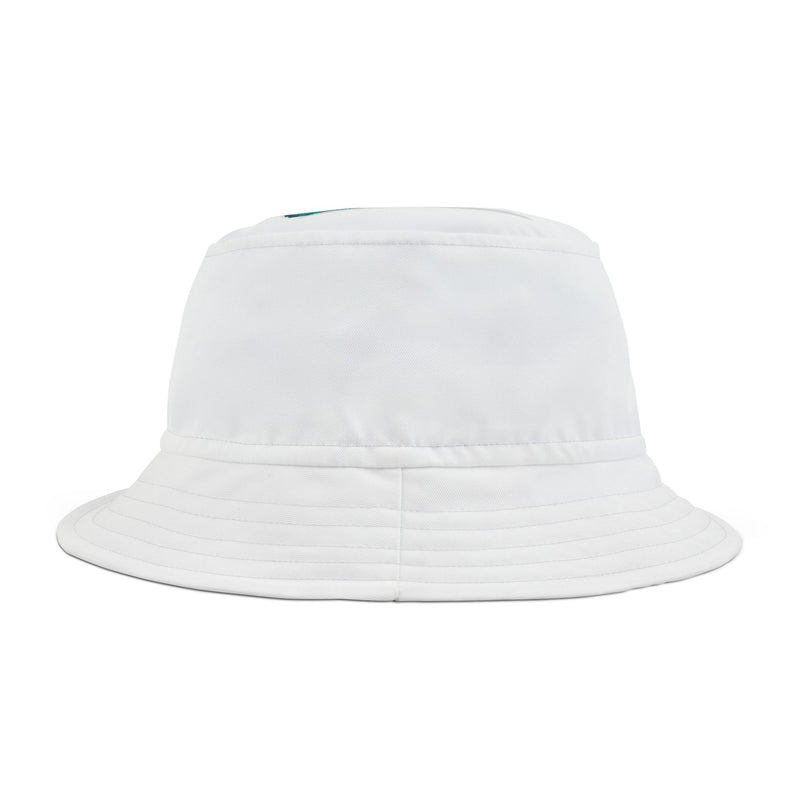 Bucket Hat — Classic White All-Over Print Sun Hat