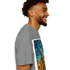 Robot in Sunflowers T-Shirt — Whimsical Vintage Robot Unicycle Art Tee