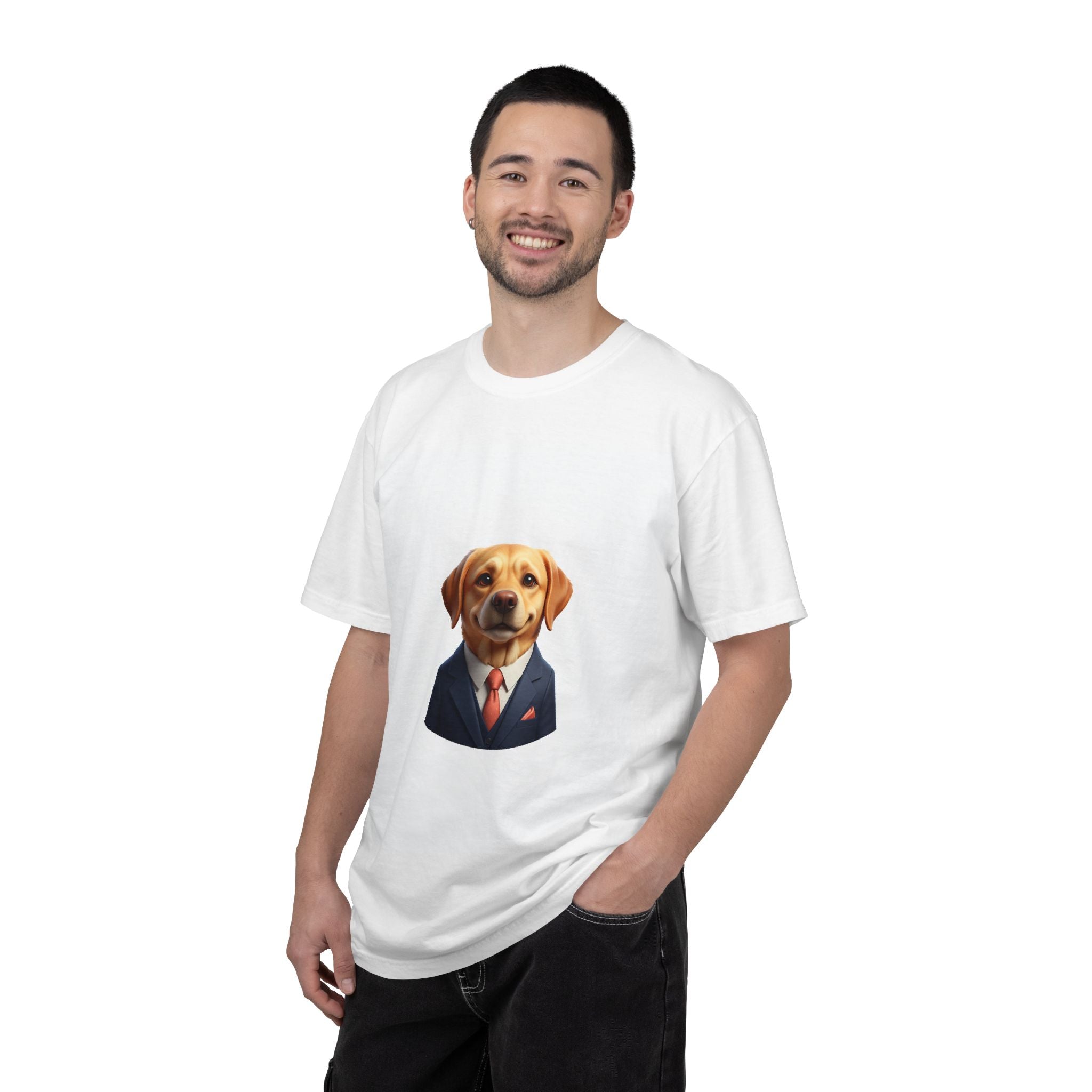 Dog in a Suit T-Shirt — Funny Labrador Portrait Tee
