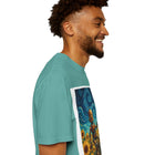 Robot in Sunflowers T-Shirt — Whimsical Vintage Robot Unicycle Art Tee