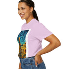 Robot in Sunflowers T-Shirt — Whimsical Vintage Robot Unicycle Art Tee