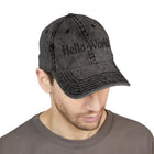 Hello World Vintage Embroidered Cap — Retro Red Baseball Hat
