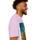 Robot in Sunflowers T-Shirt — Whimsical Vintage Robot Unicycle Art Tee