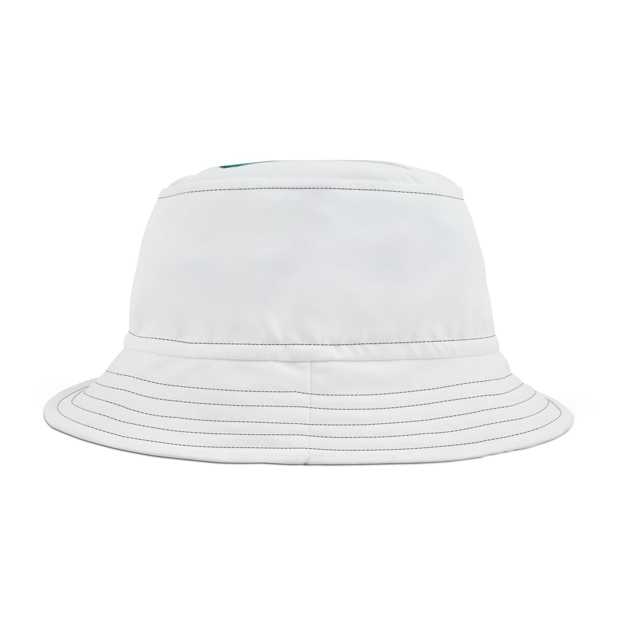 Bucket Hat — Classic White All-Over Print Sun Hat