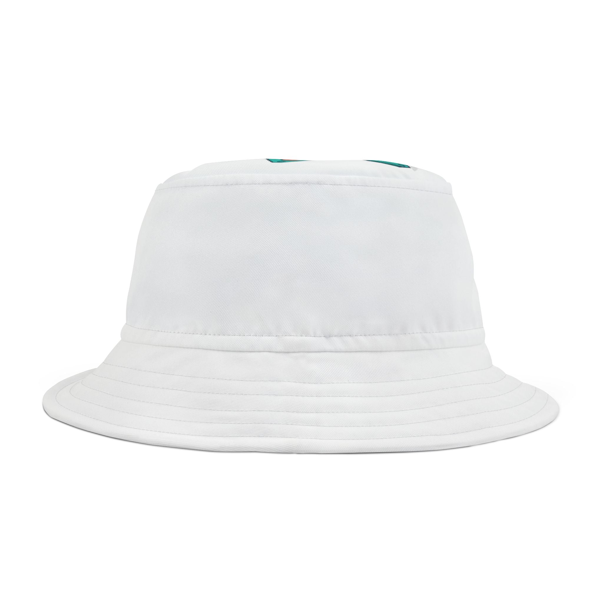 Bucket Hat — Classic White All-Over Print Sun Hat