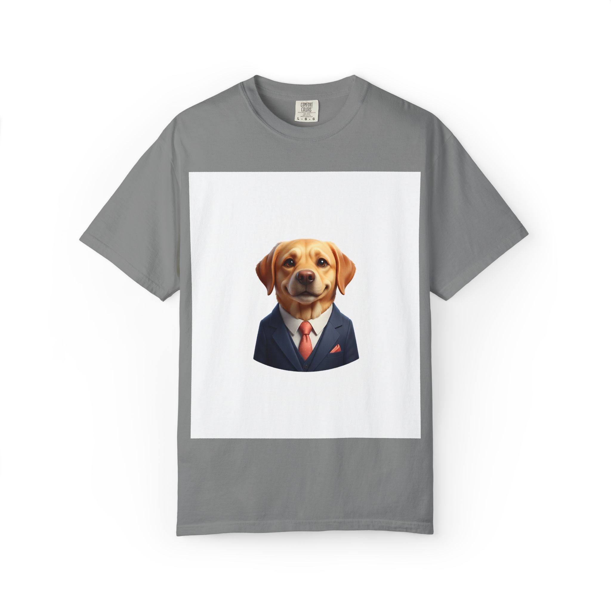 Dog in a Suit T-Shirt — Funny Labrador Portrait Tee