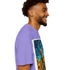 Robot in Sunflowers T-Shirt — Whimsical Vintage Robot Unicycle Art Tee