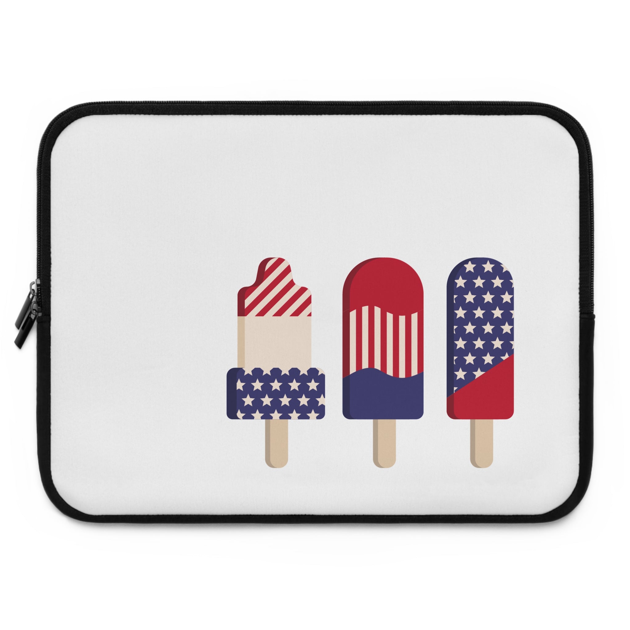 Patriotic Popsicles Laptop Sleeve — 4th of July USA Flag Design