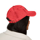 Hello World Vintage Embroidered Cap — Retro Red Baseball Hat