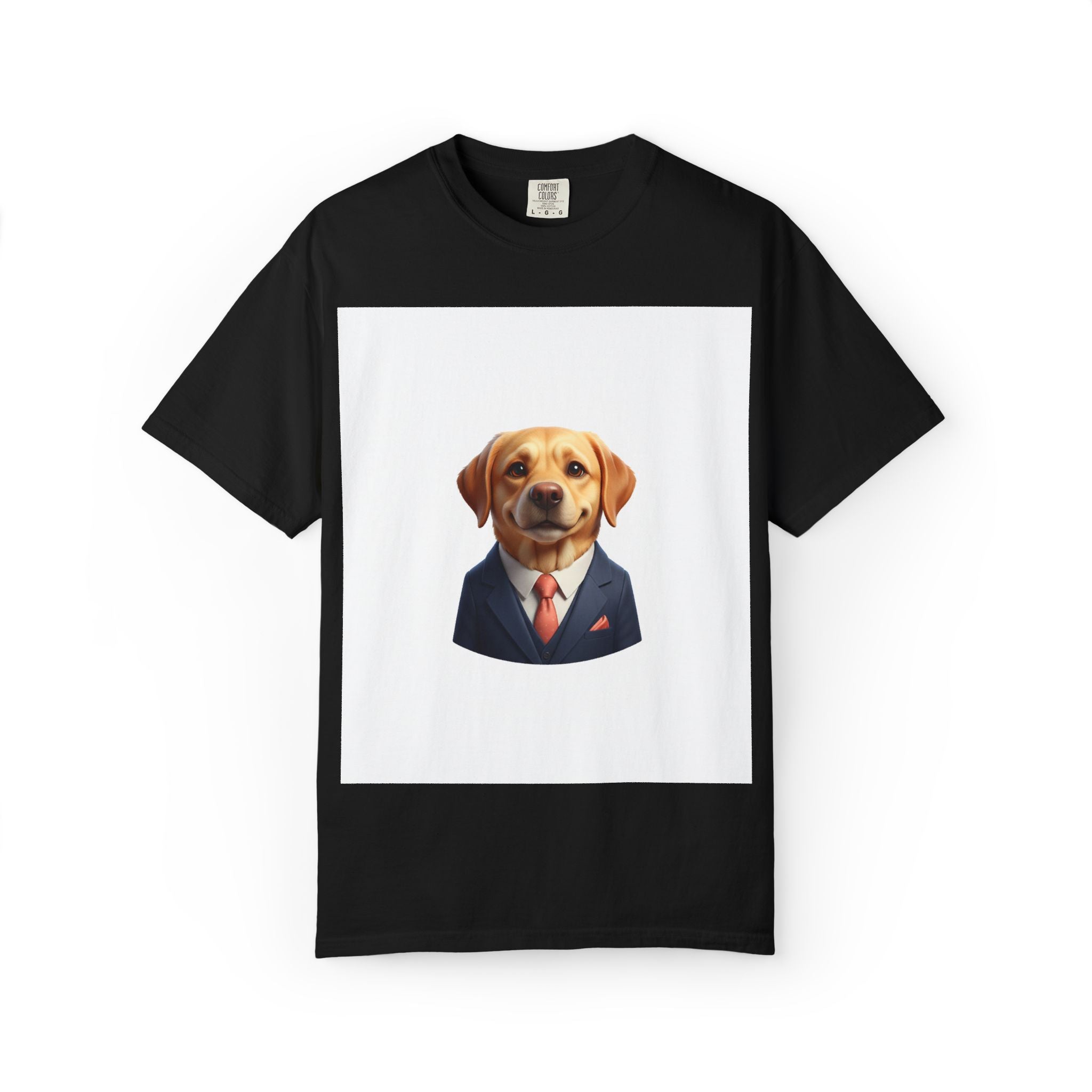 Dog in a Suit T-Shirt — Funny Labrador Portrait Tee