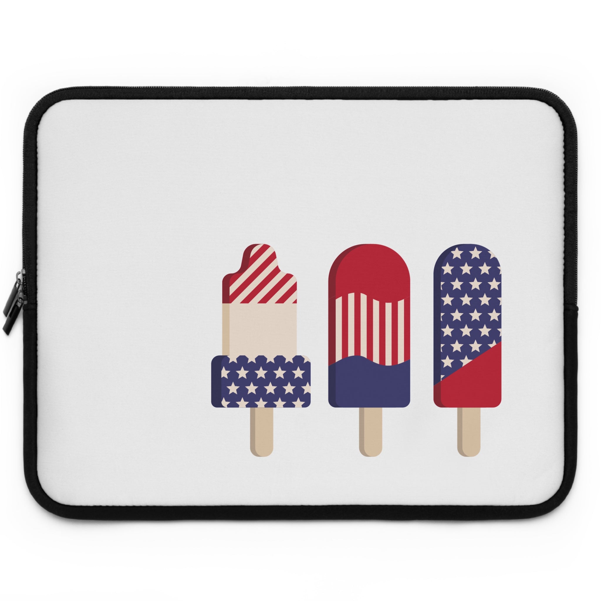Patriotic Popsicles Laptop Sleeve — 4th of July USA Flag Design