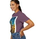 Robot in Sunflowers T-Shirt — Whimsical Vintage Robot Unicycle Art Tee