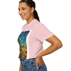 Robot in Sunflowers T-Shirt — Whimsical Vintage Robot Unicycle Art Tee