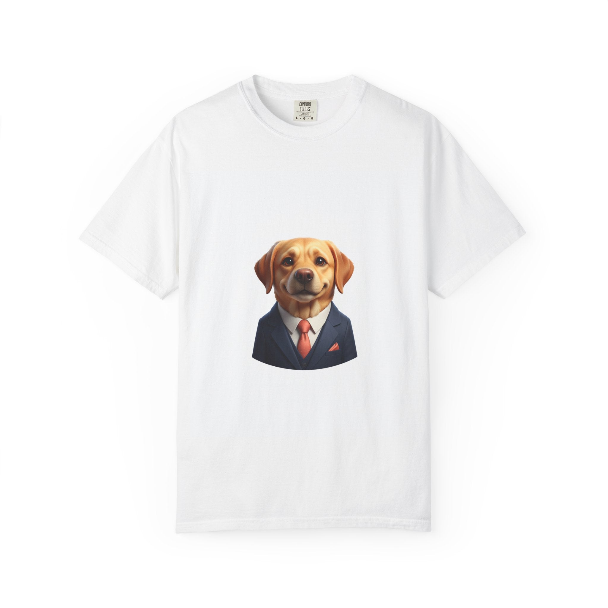 Dog in a Suit T-Shirt — Funny Labrador Portrait Tee