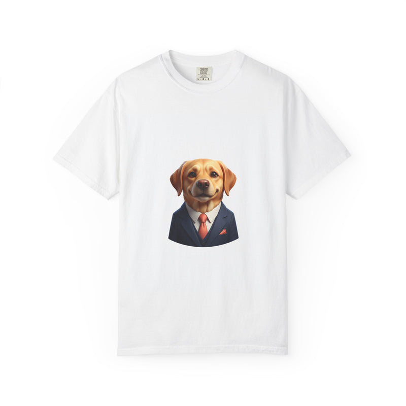 Dog in a Suit T-Shirt — Funny Labrador Portrait Tee