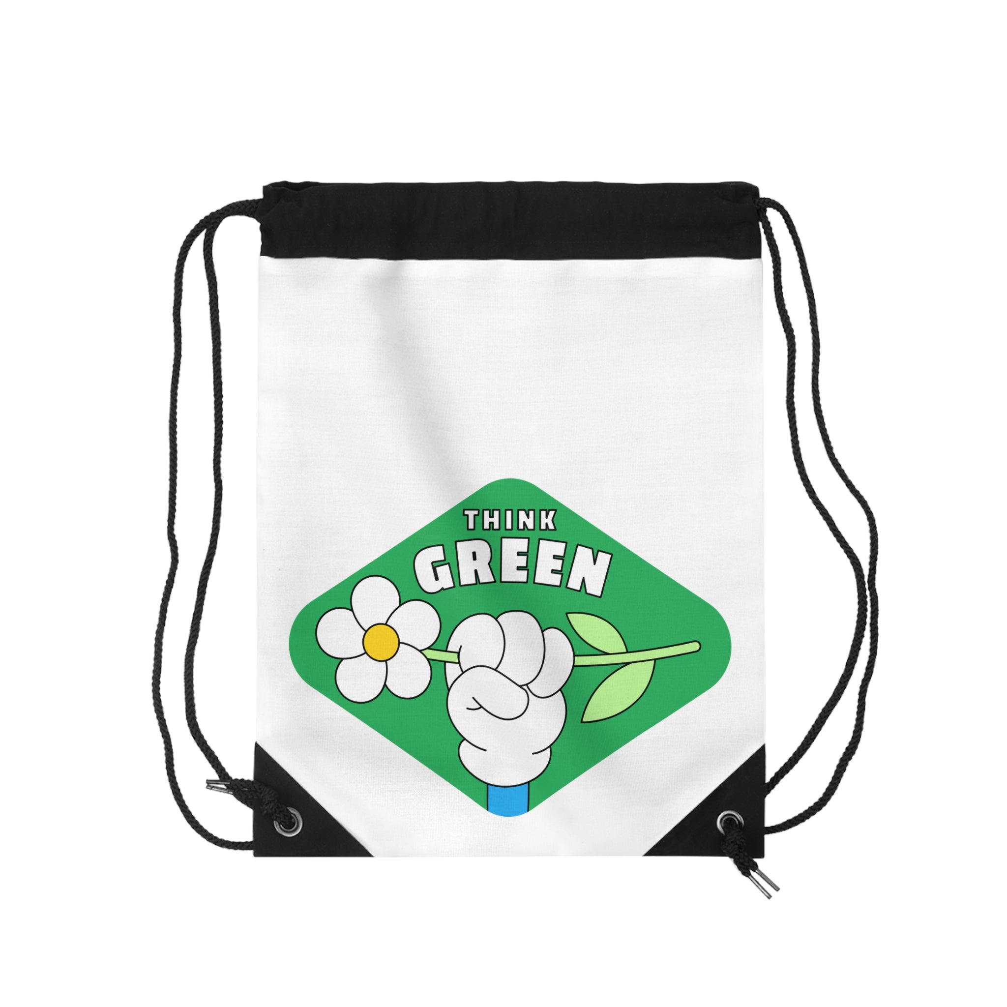 Keepin' It Green Drawstring Bag — Think Green Eco-Friendly Gym Sack