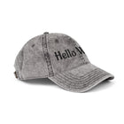 Hello World Vintage Embroidered Cap — Retro Red Baseball Hat
