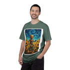 Robot in Sunflowers T-Shirt — Whimsical Vintage Robot Unicycle Art Tee